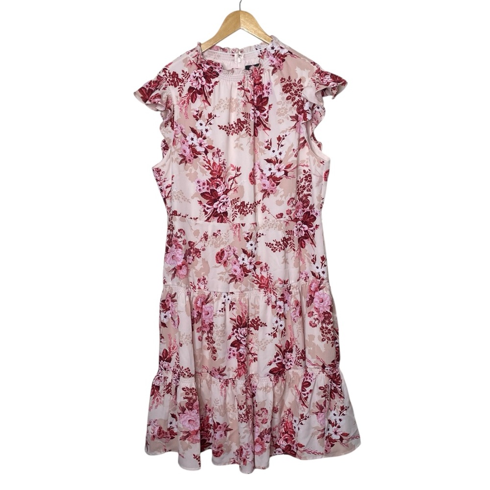 Floral Print Ruffle Sleeve Dress - Picture 3 of 13